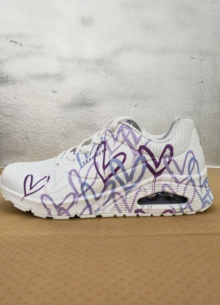 Skechers Uno-Spread The Love White/Violet – EUR 40, marca: Skechers, estado: Nuevo sin etiquetas, tamaño: 40, 65,00 €, 68,95 € Protección al comprador incluida