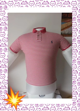 Polo Ralph Lauren à rayures Blanc Rouge, brand: Ralph Lauren, condition: Satisfactory, size: M, €5.90, €6.90 includes Buyer Protection