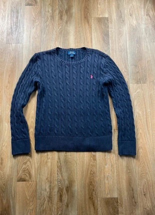 Pull torsadé à col rond Talph Lauren Taille S femme - Bleu marine - Très bon état, marca: Ralph Lauren, estado: Muito bom, tamanho: S / 36 / 8, €47.00, €50.05 inclui Proteção do Comprador