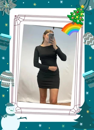 Robe moulante noir dos nus croisé à manche longue taille S, marque: Shein, état: Très bon état, taille: S / 36 / 8, 10,00 €, 11,20 € Protection acheteurs incluse