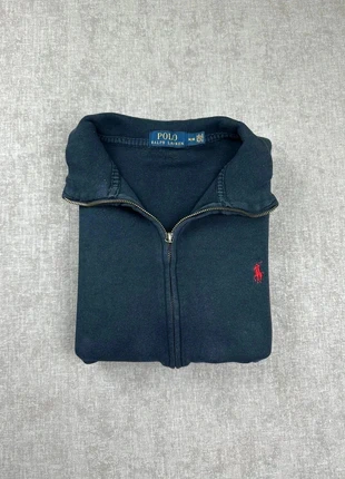 Pull Ralph Lauren a zip | Taille M homme | bleu marine logo rouge, merk: Ralph Lauren, staat: Heel goed, maat: M, € 35,00, € 37,45 inclusief Kopersbescherming Pro