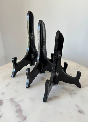 Set van 3 zwarte houten standaardjes, marque: Vintage, état: Très bon état, 14,50 €, 15,93 € Protection acheteurs (Pro) incluse