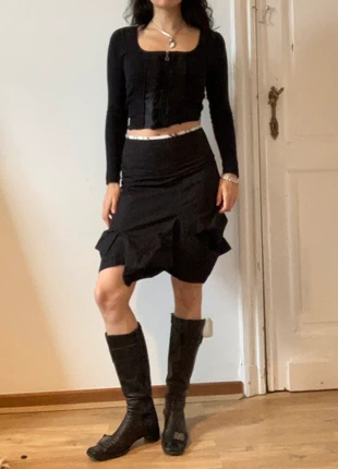 vintage y2k cop copine black asymmetrical skirt, marque: Cop Copine, état: Neuf avec étiquette, taille: S / 36 / 8, 35,00 €, 37,45 € Protection acheteurs incluse