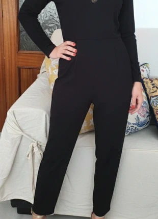 Dames jumpsuit met lange mouwen en kant. Mango M. Doe een bod., merk: Mango, staat: Heel goed, maat: M / 38 / 10, € 12,00, € 13,30 inclusief Kopersbescherming