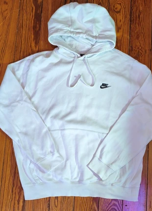 Sweat à capuche Nike blanc / logo brodé noir / taille L / très bon état !, brand: Nike, condizioni: Ottime, taglia: L, €20.00, €21.70 include la Protezione acquisti