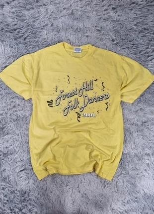 T-shirt vintage Hanes Heavyweight Forest Hill Folk Dancers 2001 Jaune USA Style Y2K Made Mexico M, marca: Vintage Dressing, estado: Muy bueno, tamaño: M, 12,00 €, 13,30 € Protección al comprador Pro incluida