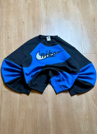 Sweat-Shirt Nike Vintage Made in USA Rework | Bleu / Noir | Taille S, brand: Nike, condition: Very good, size: S, €37.90, €40.50 includes Buyer Protection