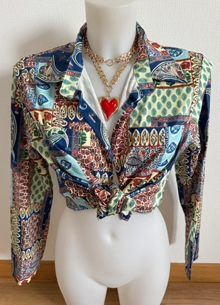 Chemise fluide bleue à motifs lumineuse 🌹, marque: Atelier, état: Très bon état, taille: L / 40 / 12, 12,00 €, 13,30 € Protection acheteurs incluse