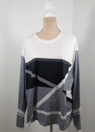 Tunique Ample Noire & blanche grise - Imprimé Abstrait - T. 54, marque: sans marque, état: Neuf sans étiquette, taille: 7XL / 54 / 26, 17,00 €, 18,55 € Protection acheteurs (Pro) incluse