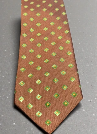 Nouvelle Cravate SOIE "Dustin - Motif Géométrique Marron/Vert, marque: Dustin, état: Neuf avec étiquette, 15,00 €, 16,45 € Protection acheteurs incluse