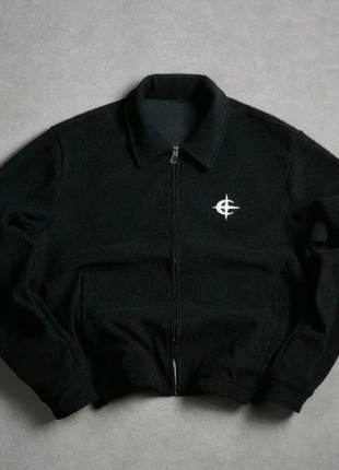 Veste côtelée avec logo brodé - Taille M - Couleur : Noir et Blanc, brand: y2k, condizioni: Ottime, taglia: M, €51.90, €55.20 include la Protezione acquisti