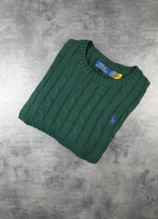 Pull Torsadé Vert Ralph Lauren Col rond taille S, marque: Ralph Lauren, état: Neuf avec étiquette, taille: S / 36 / 8, 89,00 €, 94,15 € Protection acheteurs (Pro) incluse