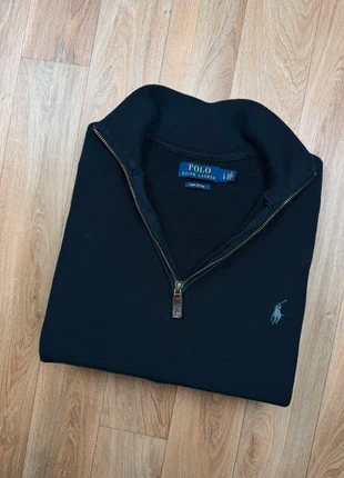 Pull half zip quart de zip Ralph Lauren en coton piqué pima coton noir taille L, marque: Ralph Lauren, état: Neuf sans étiquette, taille: L, 60,00 €, 63,70 € Protection acheteurs (Pro) incluse