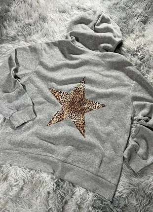 Sweat / Hoodie / Pull A Capuche Gris Taille XS Femme Neuf - Motif Grande Étoile Léopard, marca: Fashion, estado: Novo sem etiquetas, tamanho: XS / 34 / 6, €25.00, €26.95 inclui Proteção do Comprador