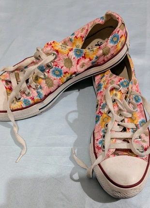 Converse All Star Low Top Trainers Floral Print Women's UK Size 5, brand: Converse, condition: Satisfactory, size: 5, £2.00, £2.80 includes Buyer Protection Pro