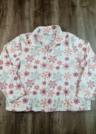 Veste polaire blanche Bonnie Evans flocons pastel taille XL, marke: Vintage Dressing, zustand: Sehr gut, größe: XL / 42 / 14, 12,90 €, 14,25 € beinhaltet Vinted-Käuferschutz Pro
