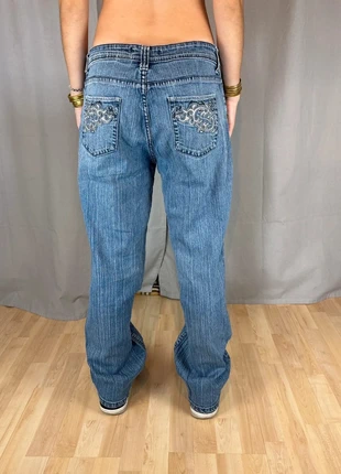 Jean/pant femme Bill Blass jeans bleu clair denim baggy vintage Y2K avec logo brodé, taille 38 femme, marke: Vintage Dressing, zustand: Sehr gut, größe: M / 38 / 10, 14,99 €, 16,44 € beinhaltet Vinted-Käuferschutz Pro