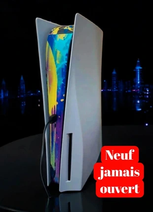 Skin PS5 – Custom coloré – Neuf jamais utilisé – Style unique et impact visuel, brand: PlayStation, condition: New without tags, €10.00, €11.20 includes Buyer Protection