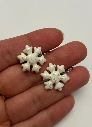 Boucles d’oreilles flocon de neige fimo, brand: FIMO, condition: Very good, €8.00, €9.10 includes Buyer Protection