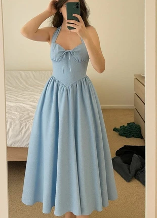 Robe vintage bleue dos nu, condition: Very good, size: M / 38 / 10, €39.90, €42.60 includes Buyer Protection Pro