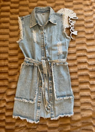 🩵 Precioso chaleco vaquero vintage, merk: Aesthetic, staat: Heel goed, maat: XS / 34 / 6, € 7,50, € 8,58 inclusief Kopersbescherming