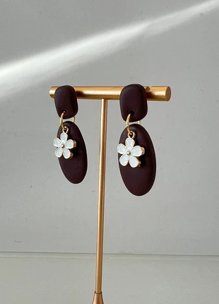 Boucles d’oreilles marrons avec fleur, marke: yay_clay_art, zustand: Neu, 12,00 €, 13,30 € beinhaltet Vinted-Käuferschutz Pro