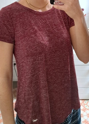 Camiseta básica color burdeos, marca: Hollister, estado: Bueno, tamaño: S / 36 / 8, 2,00 €, 2,80 € Protección al comprador incluida