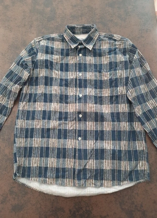 Chemise à carreaux vintage en velours côtelé bleu, brand: SURF, condition: Good, size: L, €15.00, €16.45 includes Buyer Protection