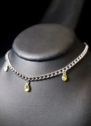 Collier simple chaîne épaisse breloques vertes, marque: Slaycycled, état: Neuf avec étiquette, 27,00 €, 29,05 € Protection acheteurs incluse