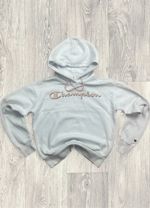 Sweat Champion blanc & logo rose - taille S, brand: Champion, condition: Very good, size: S / 36 / 8, €6.00, €7.00 includes Buyer Protection