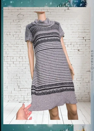 Sofisticado vestido de punto con cuello vuelto en favorecedor color gris de la talla M holgadita🌹, marque: C&A, état: Bon état, taille: M / 38 / 10, 3,00 €, 3,85 € Protection acheteurs incluse