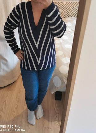 Pull rayé marine et blanc, marque: Grain de Malice, état: Très bon état, taille: L / 40 / 12, 5,00 €, 5,95 € Protection acheteurs incluse