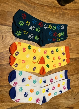 Lot de 3 paires de chaussettes pattes de chien, merk: 30 millions d'amis, staat: Nieuw zonder prijskaartje, maat: Universeel, € 4,50, € 5,43 inclusief Kopersbescherming