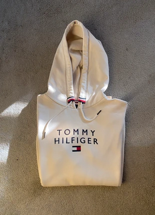 Felpa beige Tommy Hilfiger  unisex taglia L | logo ricamato, merk: Tommy Hilfiger, staat: Goed, maat: L, € 25,00, € 26,95 inclusief Kopersbescherming