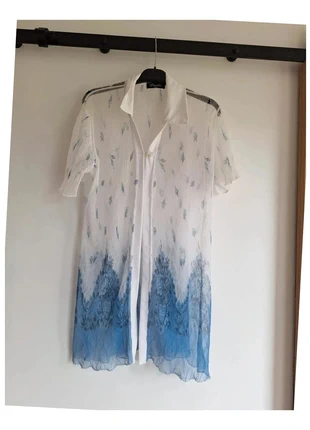 432. Veste légère transparente Darlin Paris bleu blanc T42, état: Très bon état, taille: XL / 42 / 14, 8,00 €, 9,10 € Protection acheteurs (Pro) incluse