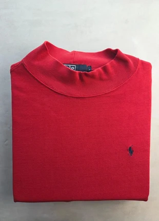 polo ralph lauren pull col montant manches longues rouge coton made in usa homme vintage streetwear, brand: Ralph Lauren, condition: Good, size: L, €19.00, €20.65 includes Buyer Protection