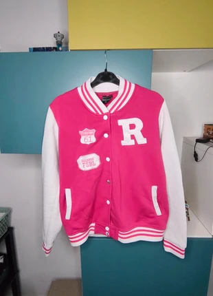 Veste varsity rose et blanche Raff&Taff – Taille XXL, marque: Raff & Taff, état: Très bon état, taille: XXL / 44 / 16, 10,00 €, 11,20 € Protection acheteurs incluse