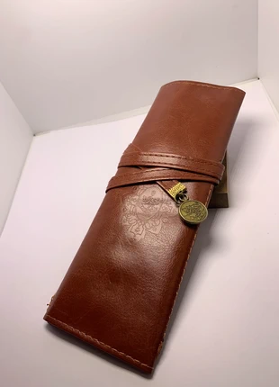 Étui à crayon vintage marron, condition: Very good, €8.50, €9.63 includes Buyer Protection Pro