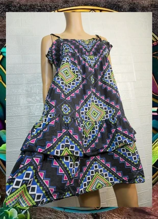 Vestido fresco y comodo estilo casual con doble volante en loa bajos 🍒, marque: Vintage Chic, état: Bon état, taille: L / 40 / 12, 3,00 €, 3,85 € Protection acheteurs incluse