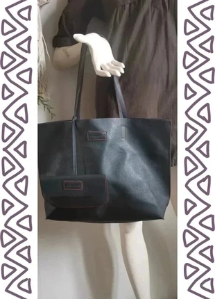 😍 Superbe sac cabas noir Saint Algue avec sa pochette 😍, marque: Saint Algue, état: Très bon état, 8,00 €, 9,10 € Protection acheteurs incluse
