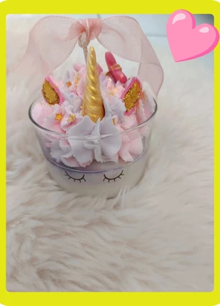 Bougie Licorne Féerique – Ambiance magique & parfum délicat, merk: créa 'Dolce, staat: Nieuw met prijskaartje, € 9,90, € 11,10 inclusief Kopersbescherming