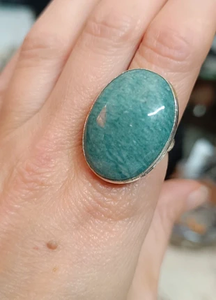 Bague taille 57 amazonite pierre naturelle, marque: la force de la douceur, état: Très bon état, taille: 18,1 mm, 10,00 €, 11,20 € Protection acheteurs (Pro) incluse