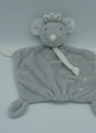 Doudou souris plat Sucre d’Orge gris blanc attache tétine 1910909 83, brand: Sucre d'Orge, condition: New without tags, size: 1-3 months / 56 cm, €13.50, €14.88 includes Buyer Protection Pro
