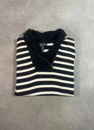 Half Zip col roulé Lauren Ralph Lauren noir et blanc - équivalent L, brand: Ralph Lauren, condizioni: Ottime, taglia: L / IT 44 / EU 40, €10.99, €12.24 include la Protezione acquisti