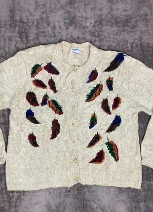 Gilet Beige avec motif feuilles mortes Vintage, merk: Vintage Dressing, staat: Veelgebruikt, maat: M / 38 / 10, € 11,99, € 13,29 inclusief Kopersbescherming Pro