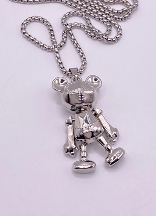 Bellissima collana in acciaio con ciondolo orsetto simpatico stilizzato, marca: Bobidibu, estado: Nuevo sin etiquetas, 7,40 €, 8,47 € Protección al comprador incluida