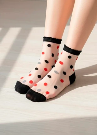 Sheer Polka Dot Socks – Stylish, Playful, Unique, brand: Fran & Fran, condizioni: Ottime, taglia: S | 35-38, €22.00, €23.80 include la Protezione acquisti