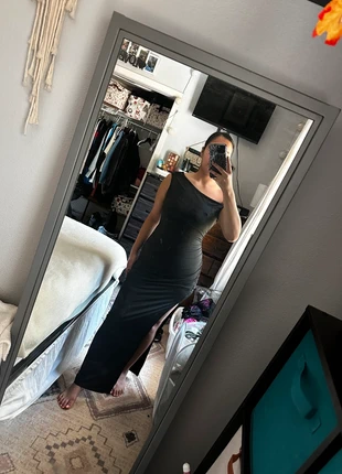 Womens black Off The Shoulder Dress Casual Ruched Bodycon Sleeveless Sexy Split Wedding Party Maxi, brand: Amazon, condition: New without tags, size: 8 / M, $16.00, $17.50 includes Buyer Protection