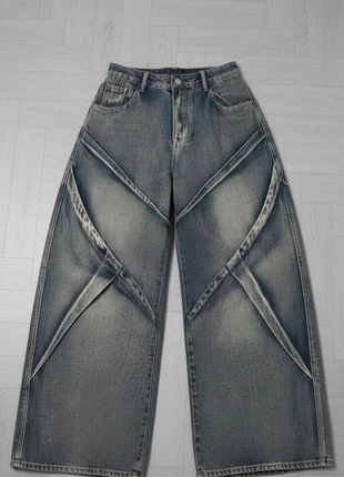 Jean large gris délavé coupe oversize, style streetwear y2k, marque: Large, état: Très bon état, taille: M, 55,00 €, 58,45 € Protection acheteurs incluse