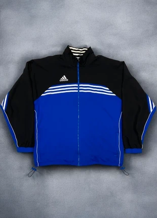 Adidas TrackJacket With Zip Vintage Y2K 90s 2000s Stripes Black and Blue Hip-Hop Rave Size L, merk: adidas, staat: Heel goed, maat: L, € 24,02, € 25,92 inclusief Kopersbescherming